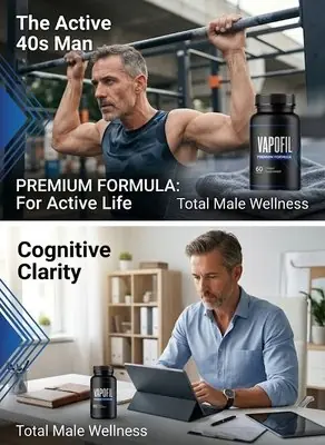 VapoFil benefits for men over 40 energy stamina cognitive clarity daily wellness